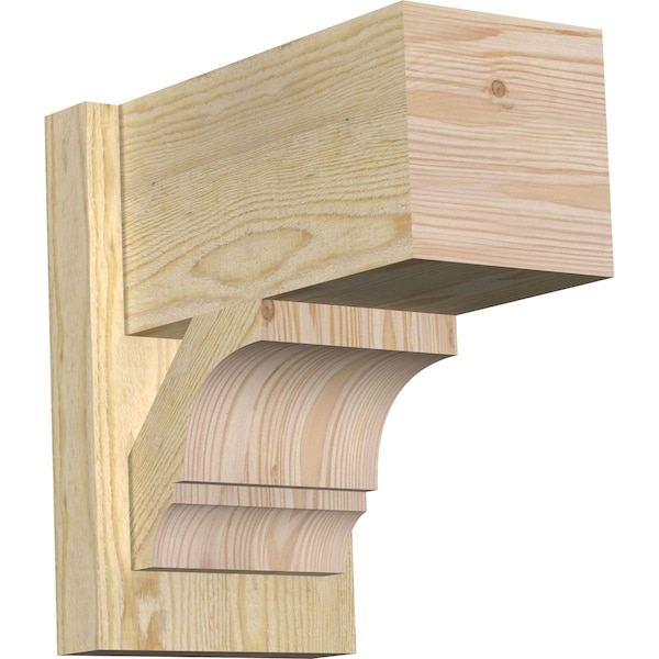 Ekena Millwork Balboa Block Rough Sawn Outlooker, Douglas Fir, 8"W x 14"D x 14"H OUT08X14X14BOA05RDF - main
